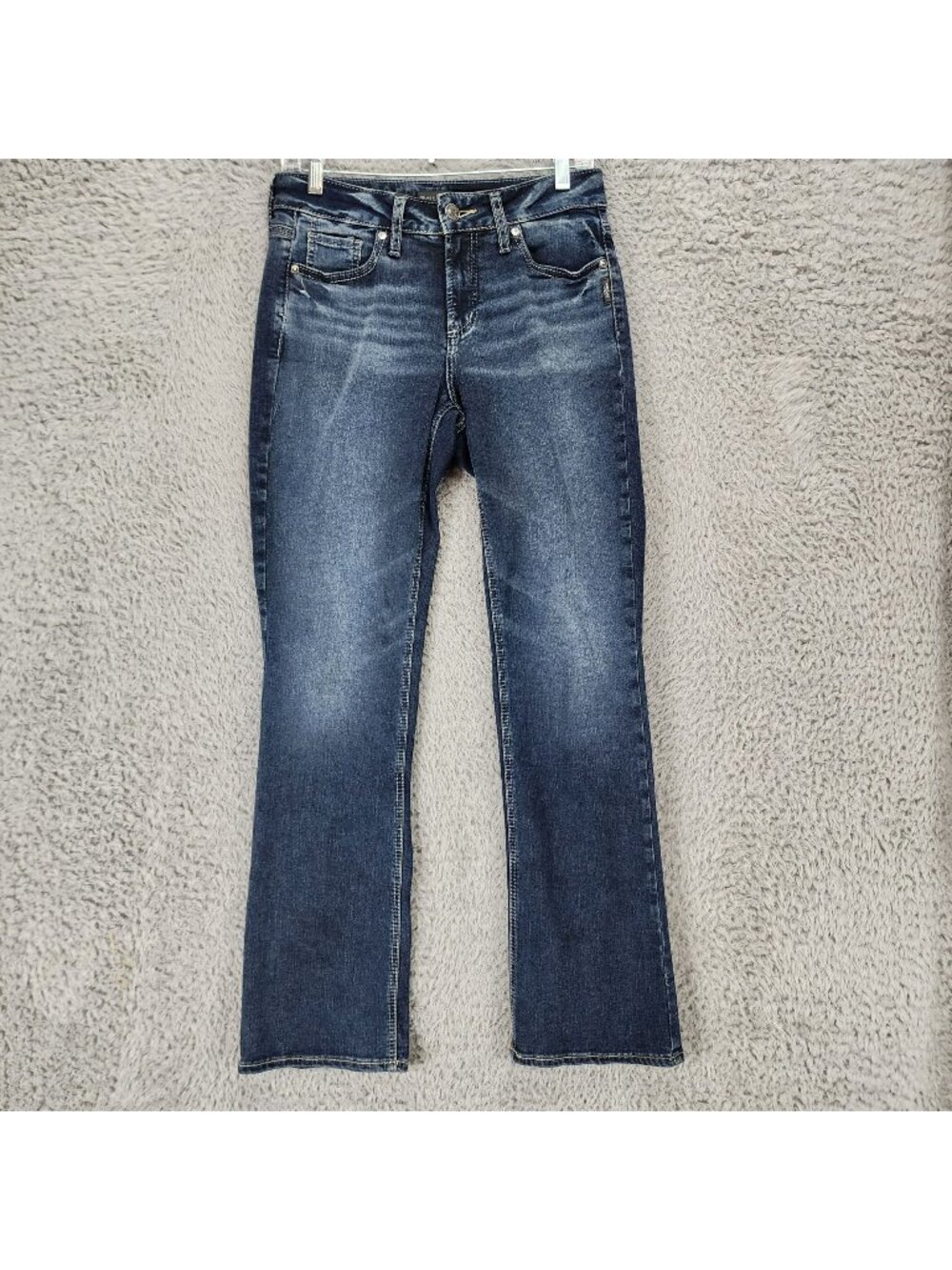 Silver Jeans Womens 27 Blue Suki Stretch Denim Slim Boot *Read*